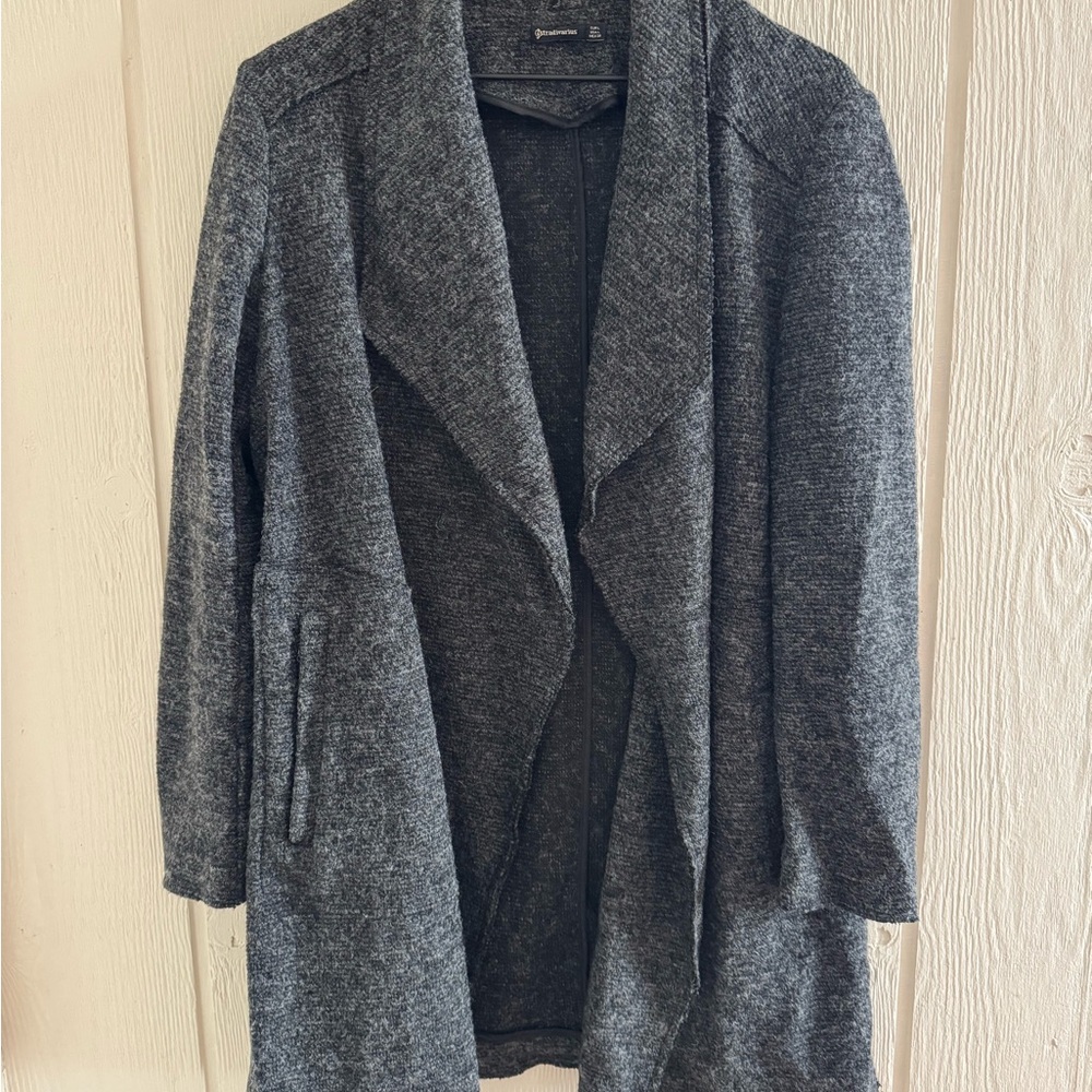 Stradivarius Charcoal Open Front Cardigan